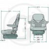 Siège tracteur GRAMMER Maximo Basic revêtement en tissu